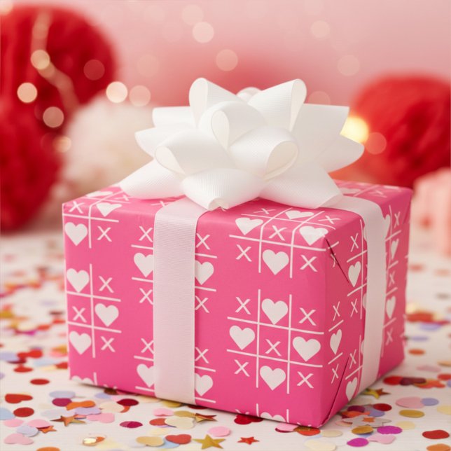 Custom Rosy Pink XOXO Paar Hochzeit, Jahrestag Geschenkpapier (Von Creator hochgeladen)