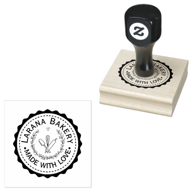 Custom Round Bakery Logo Stamp Gummistempel (Stempel)