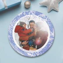 Custom Round Christmas Card mit Foto