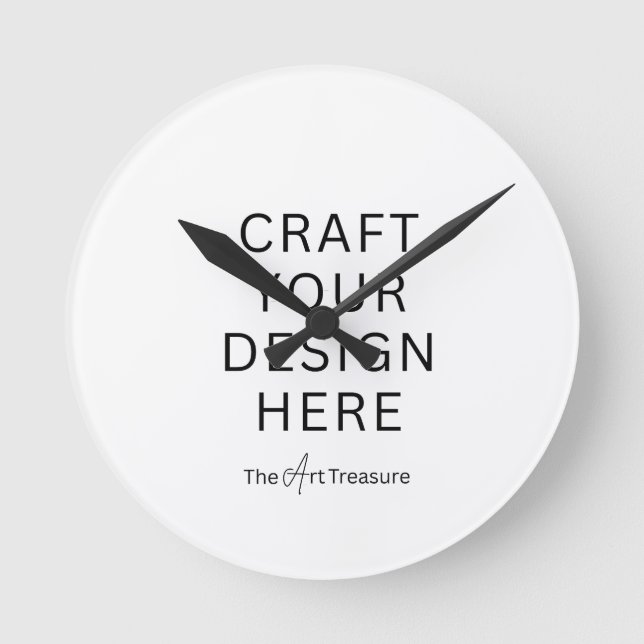 Custom Round Clock – Add Your Design, Photo, Logo Runde Wanduhr (Vorderseite)