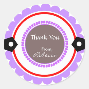 Custom Round Danke Stickers Geschenktasten