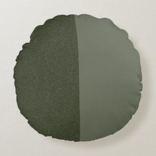 Custom Round Moss Green Kissen - Matte + Textur