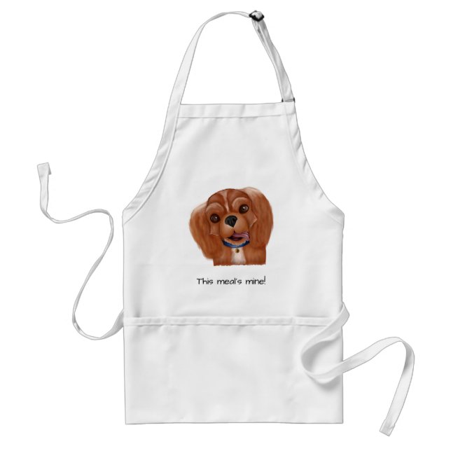 Custom Ruby Cavalier King Charles Spaniel Schürze (Vorne)
