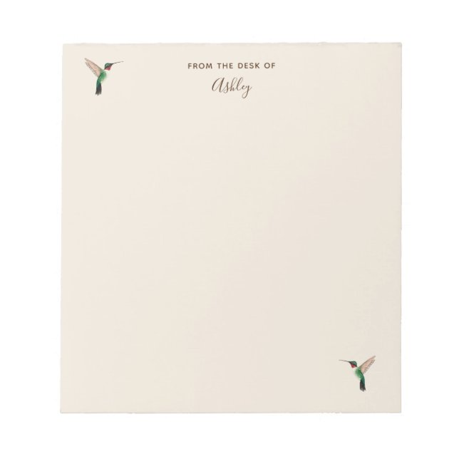 Custom Ruby-throated Hummingbirds Notepad Notizblock (Vorderseite)