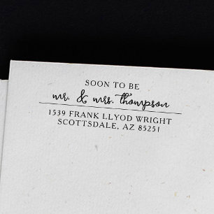 Custom Rücksendeadresse Briefmarke für Hochzeitsei Permastempel