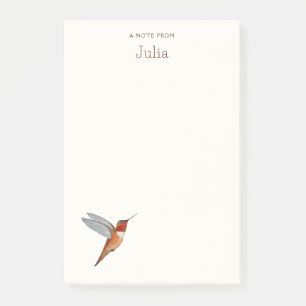 Custom Rufous Hummingbird Notes Post-it Klebezettel