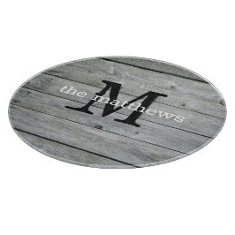 Custom Russe Name Country Farmhouse Mit Monogramm Schneidebrett