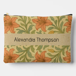 Custom rustic burlap Kraft background Floral Zubehörtasche