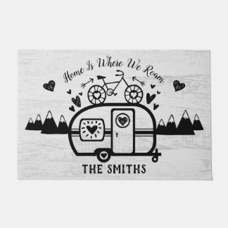 Custom Rustic Camping Camper Trailer Rv Lifestyle Fußmatte