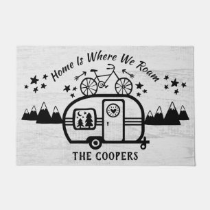 Custom Rustic Camping Camper Trailer Rv Lifestyle Fußmatte