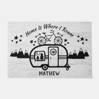 Custom Rustic Camping Camper Trailer Rv Lifestyle Fußmatte