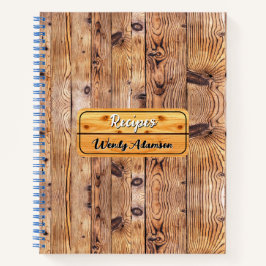 Custom Rustic Familie Rezept Journal. | Retro Wood Notizbuch