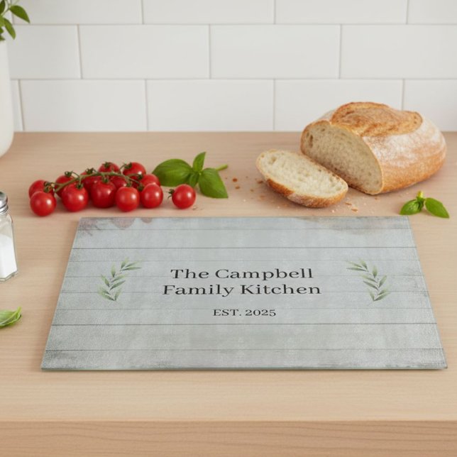 Custom Rustic Farmhouse Family Kitchen Chopping  Schneidebrett (Von Creator hochgeladen)