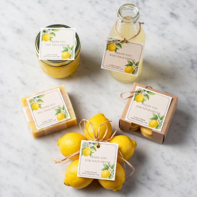 Custom Rustic hausgemachte Lemons Vielen Dank Tag Geschenkanhänger (Von Creator hochgeladen)