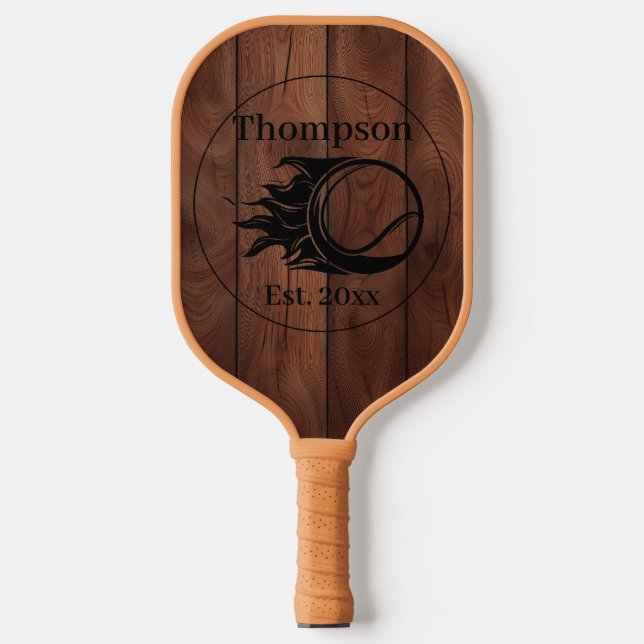 Custom Rustic Holz Texture Pickleball Paddel Schläger (Vorderseite)