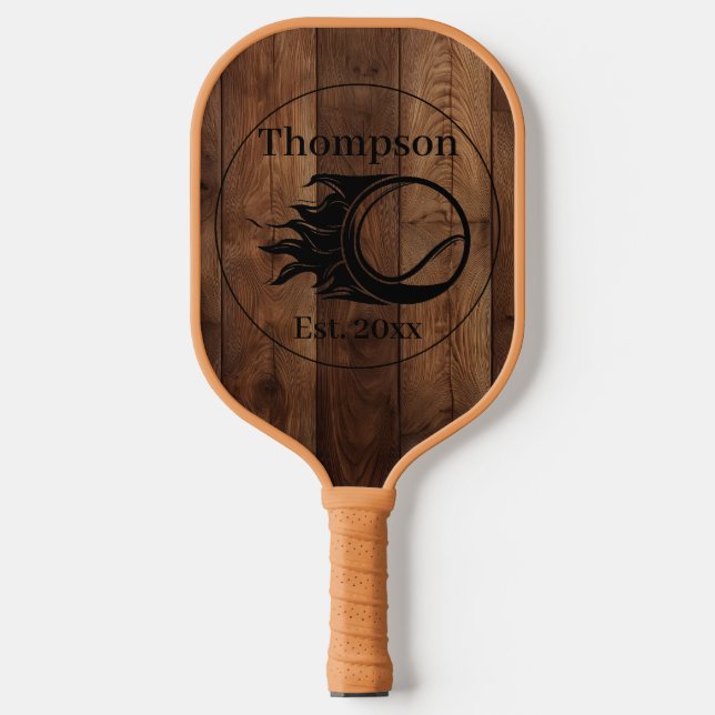 Custom Rustic Holz Texture Pickleball Paddel Schläger (Vorderseite)