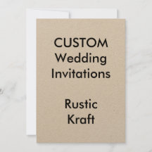 Custom RUSTIC KRAFT Wedding Einladungen 5"x7"