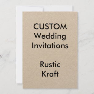 Custom RUSTIC KRAFT Wedding Einladungen 5"x7"