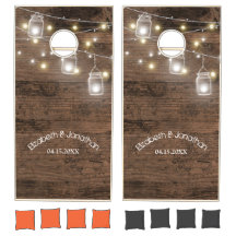 Custom Rustic Mason Jar Lights Wedding Party