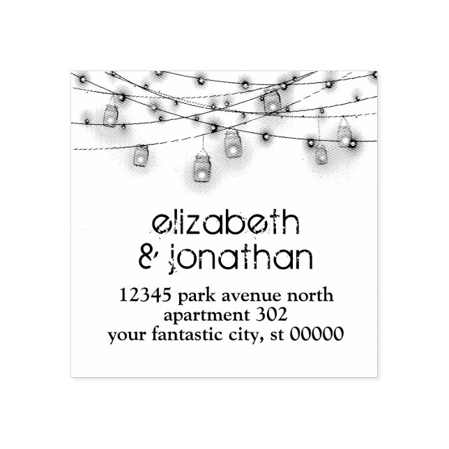 Custom Rustic Mason Jars Wedding Rücksendeadresse Gummistempel (Prägung)