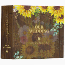 Custom Rustic Sunflowers Eukalyptus Blätter Weddin