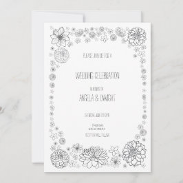 Custom Rustic Wedding Blume lädt ein Einladung