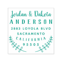 Custom Rustic Wedding Typografy Rücksendeadresse Permastempel