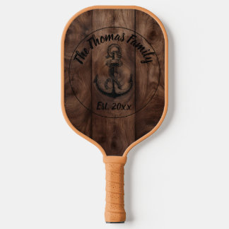 Custom Rustic Wood Texture Pickleball Schläger