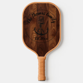 Custom Rustic Wood Texture Pickleball Schläger