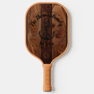 Custom Rustic Wood Texture Pickleball Schläger