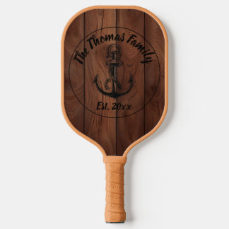 Custom Rustic Wood Texture Pickleball Schläger