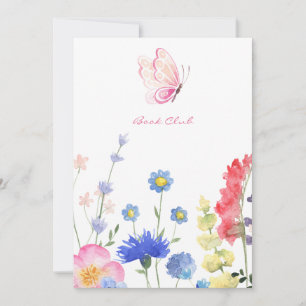 Custom Rustica Floral Book Club Einladung