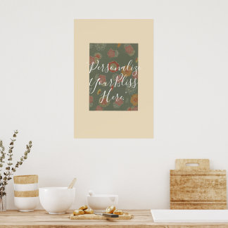 CUSTOM Ryukyu Bingata Kimono Pattern Print Poster