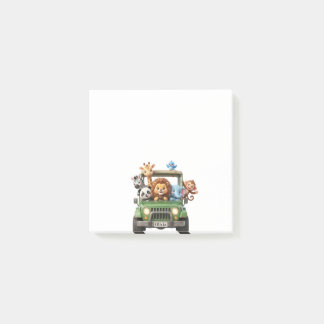 Custom Safari Adventure Jungle Jeep Sticky Notes Post-it Klebezettel