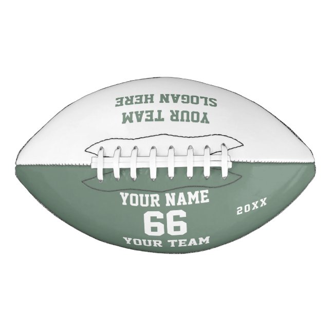 Custom sage Football with Name, Number, Team (Vorderseite)