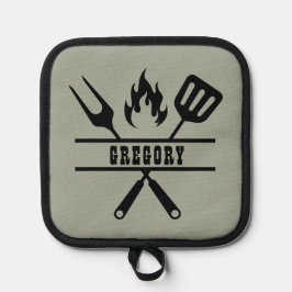 Custom Sage Green Grilling Apron Topflappen