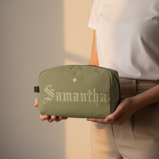 Custom Sage Makeup Bag for Birthday & Mother’s Day Waschbeutel (Elegant Custom Makeup Bag – Everyday Gift for Her, Perfect for Birthdays & Mother’s Day)