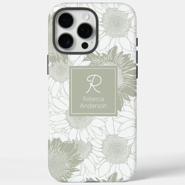 Custom Sage Sonnenblume Case-Mate iPhone Hülle (Rückseite)