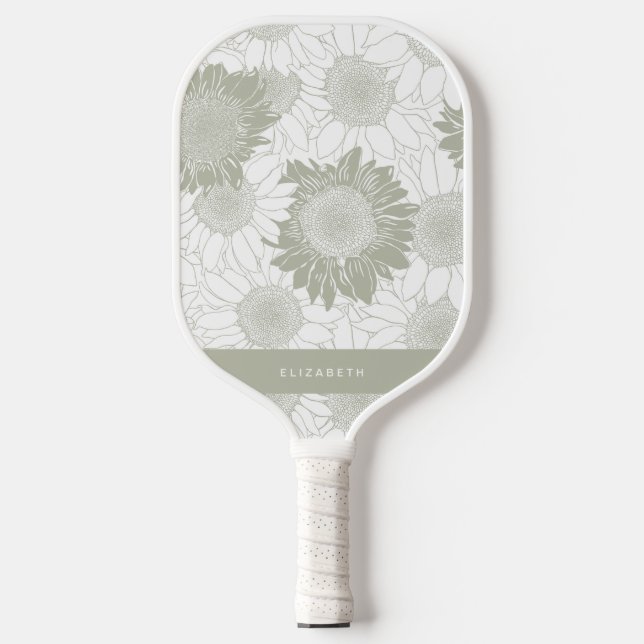 Custom Sage Sonnenblume Pickleball Schläger (Vorderseite)