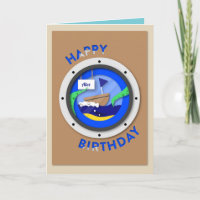 Custom Sailor Birthday Card