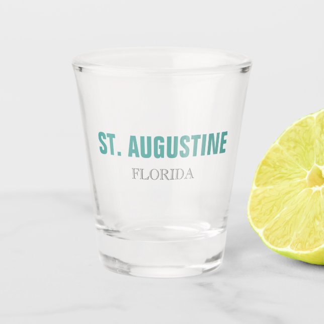 Custom Saint Augustine Florida Beach Schnapsglas (Vorderseite)