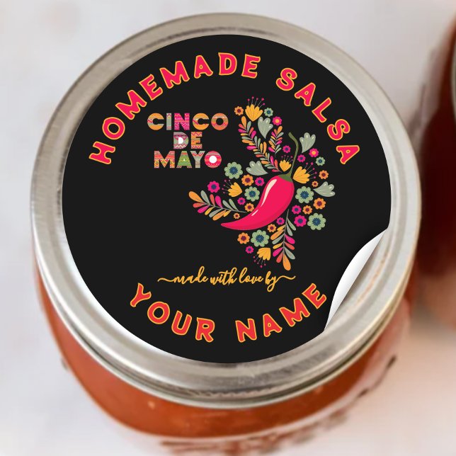 Custom Salsa Labels für hausgemachte Salsa Runder Aufkleber (Von Creator hochgeladen)