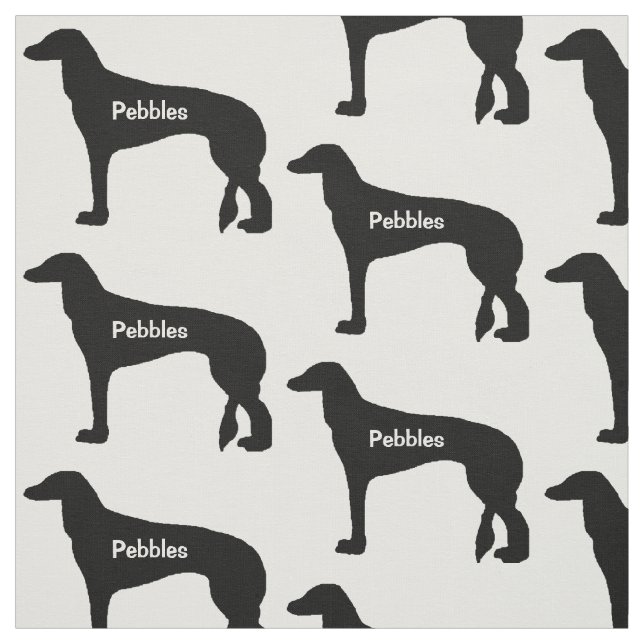 Custom Saluki Dog Silhouette Stoff (Muster)