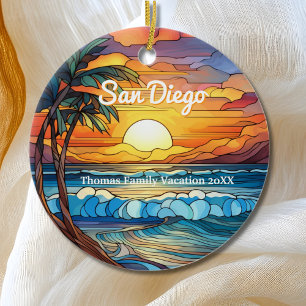 Custom San Diego Imitate Hartglas Keramik Ornament