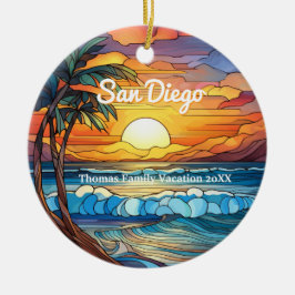 Custom San Diego Imitate Hartglas Keramik Ornament