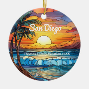 Custom San Diego Imitate Hartglas Keramik Ornament