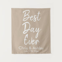Custom Sand Natural Weddrop Best Day