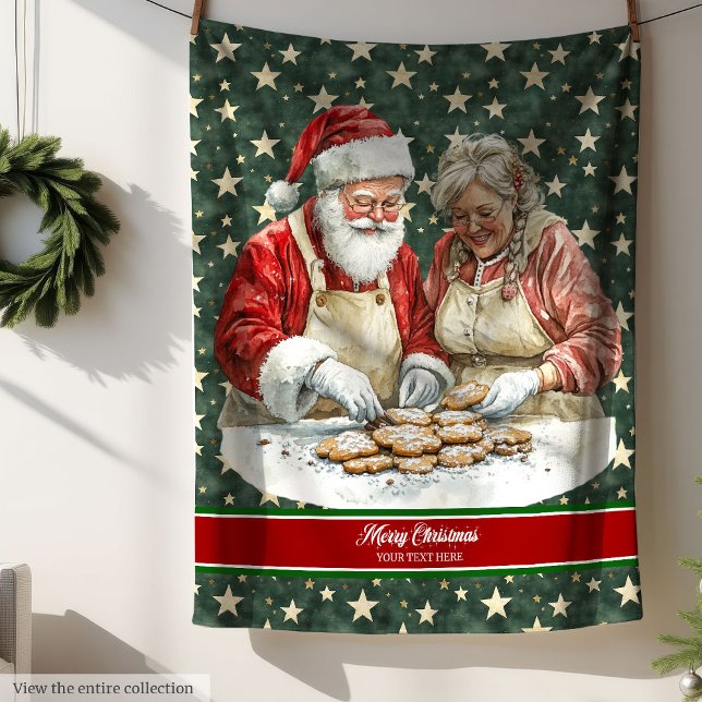 Custom Santa Claus Blanket Feiertagssaison Fleecedecke (Custom Santa Claus Blanket Holiday Season)