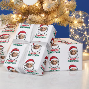 Custom Santa Claus gegenüber Ihrem Foto Wrapping P Geschenkpapier