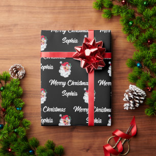 Custom Santa Claus Name Gift Wrap Geschenkpapier